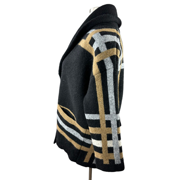 NWT Anthropologie Ferna Plaid Sweater Coat Wool Blend Women's SP Small Petite - Picture 3 of 14